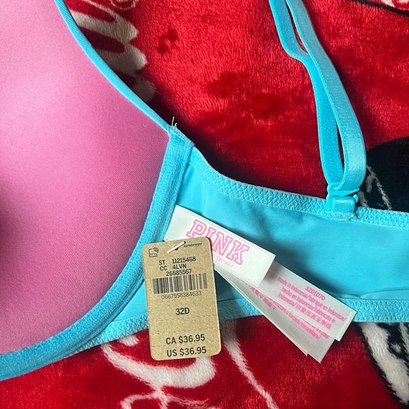 Victoria Secret Bra Front-Close Push Up can crisscross back straps Size 32D - Picture 2 of 7